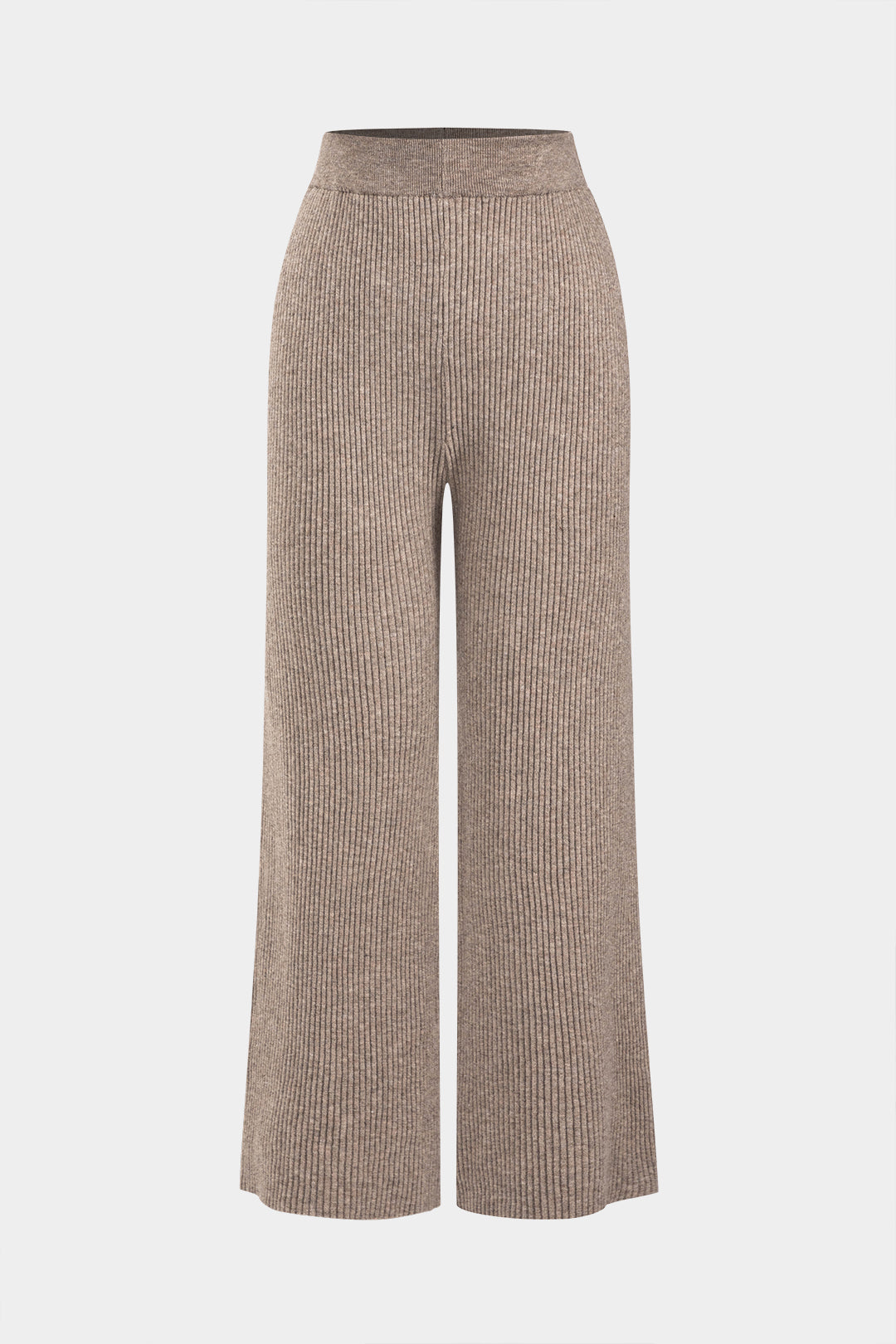 Le Charme™ Ensemble Tricot : Haut Boutonné à Col V et Pantalon