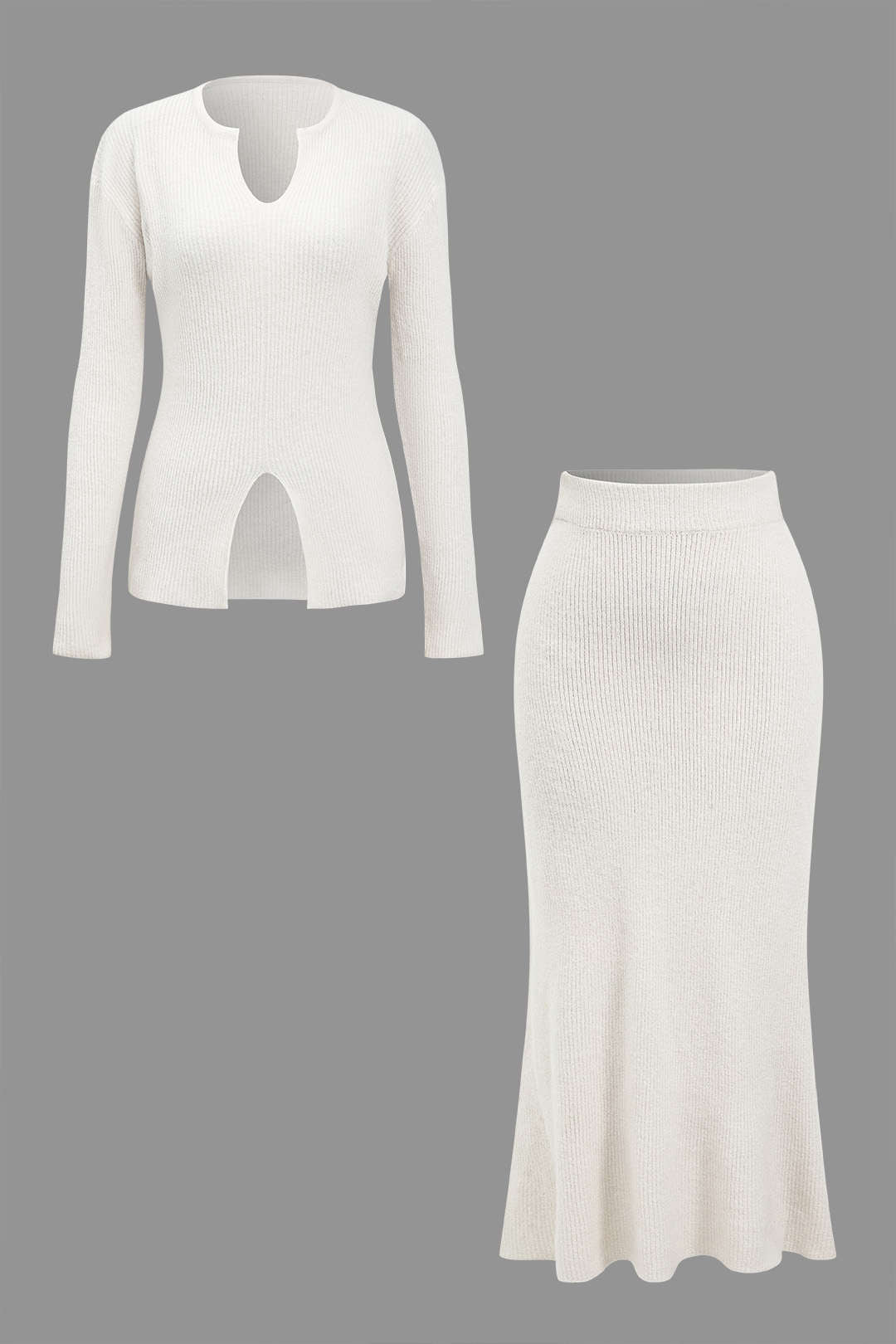 Le Charme™ | Ensemble Pull Découpé et Jupe
