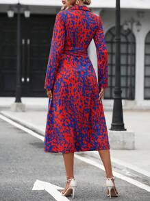 Maison Regal™ | Élégance Maëlys – Robe chemise imprimée avec ceinture élégante