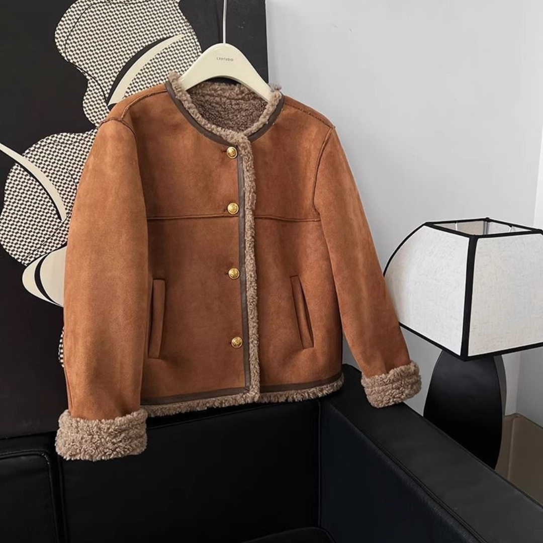WERONIKA™ | MANTEAU CHAUD EN CUIR DE LANDE