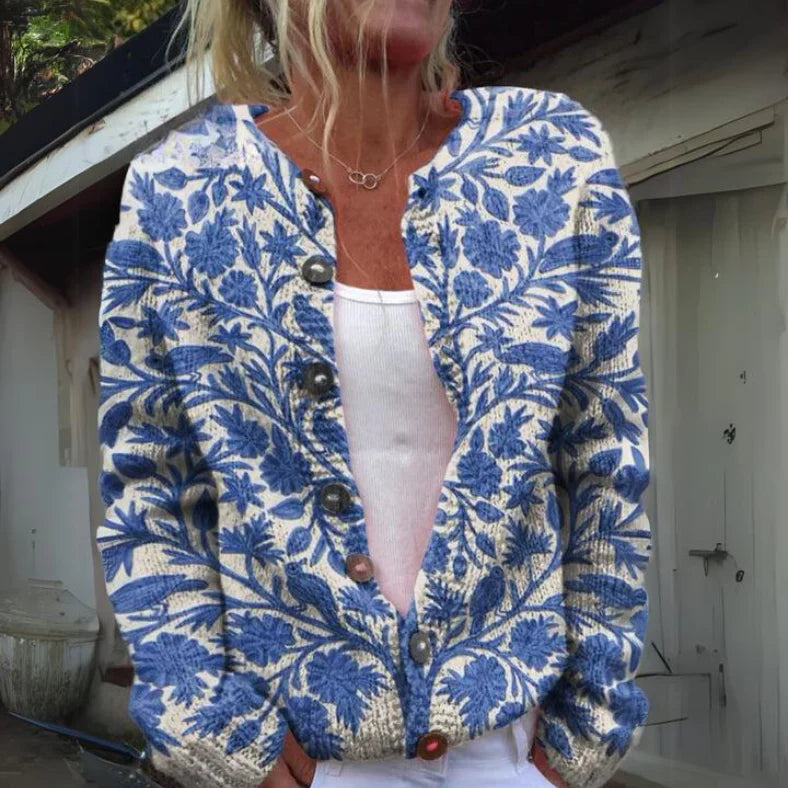 Kenza™ | Gilet à Imprimé Floral Élégant