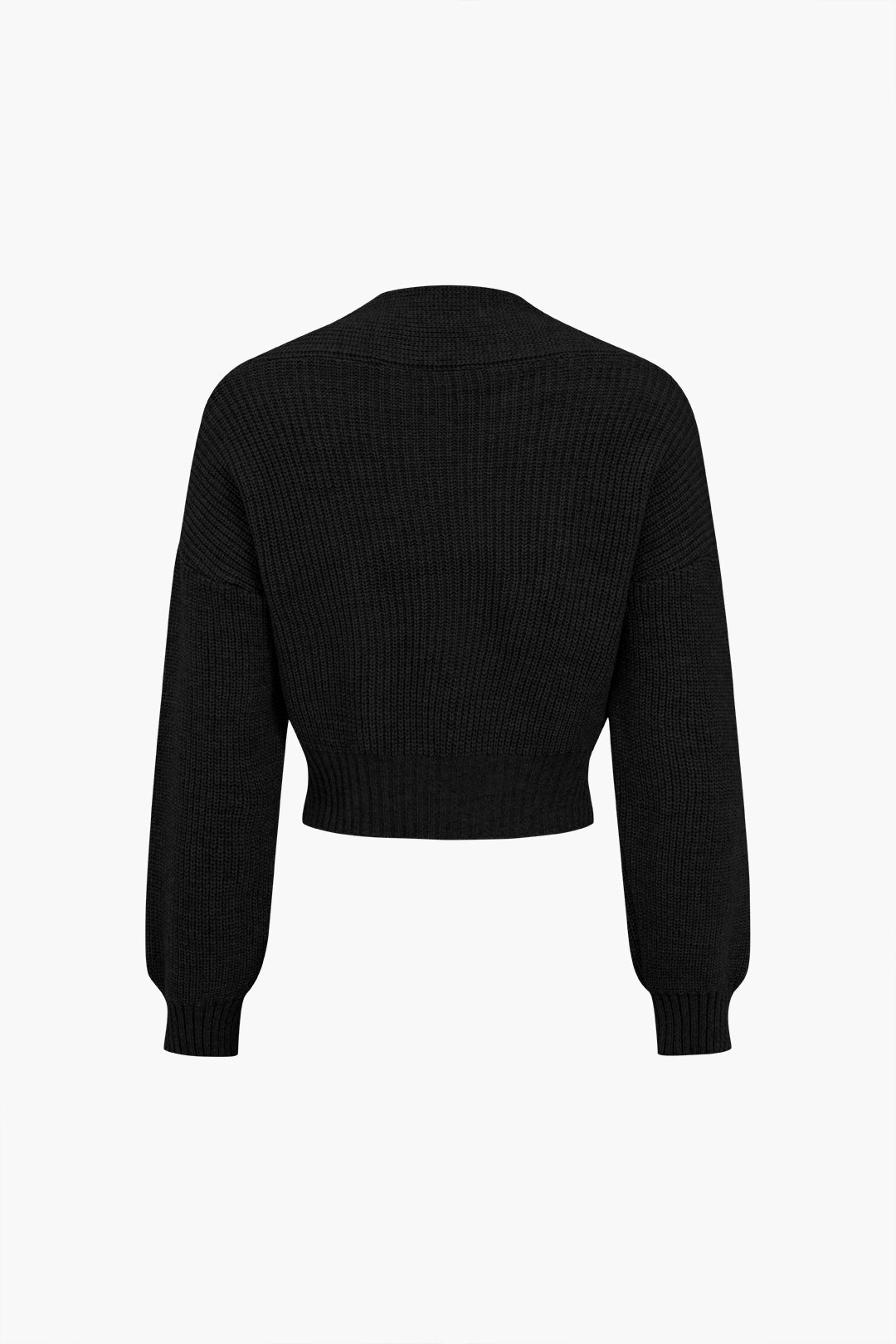 Le Charme™ Ensemble Tricot Uni : Haut Boutonné à Col V et Jupe Mini
