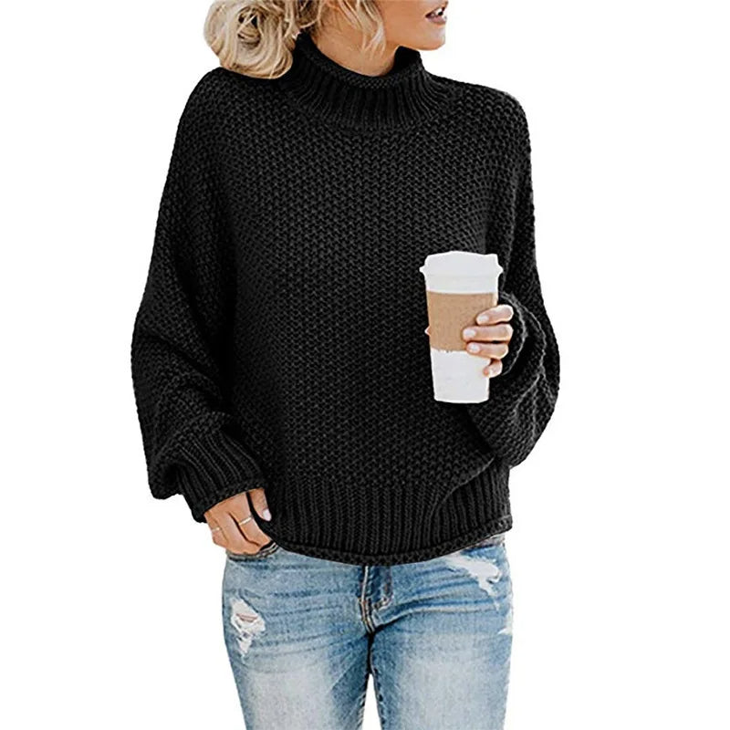 Femke™ | Pull en Col Roulé Tricoté