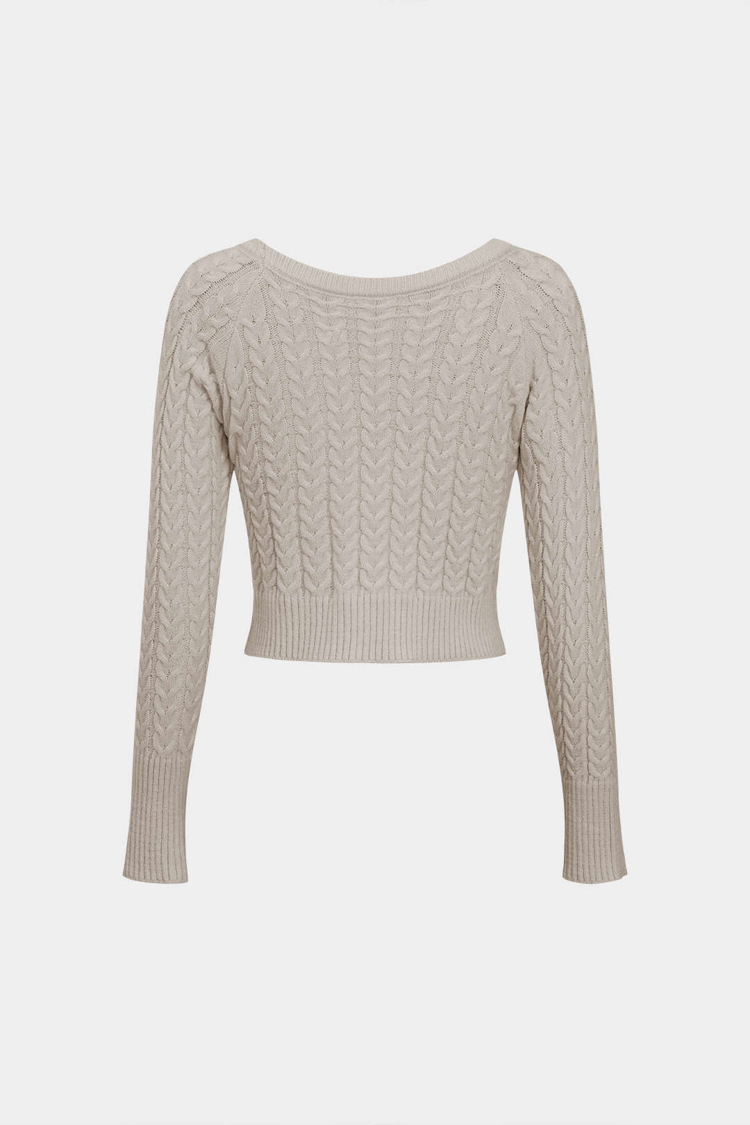 Le Charme™ Ensemble Tricot Uni : Haut à Manches Longues et Jupe Fendue