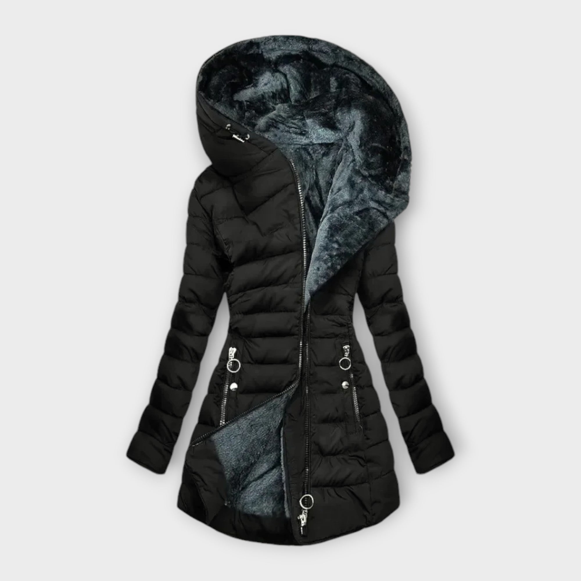 KORI™ | MANTEAU FEMME CHAUD AVEC DOUBLURE EN FOURRURE LUXE