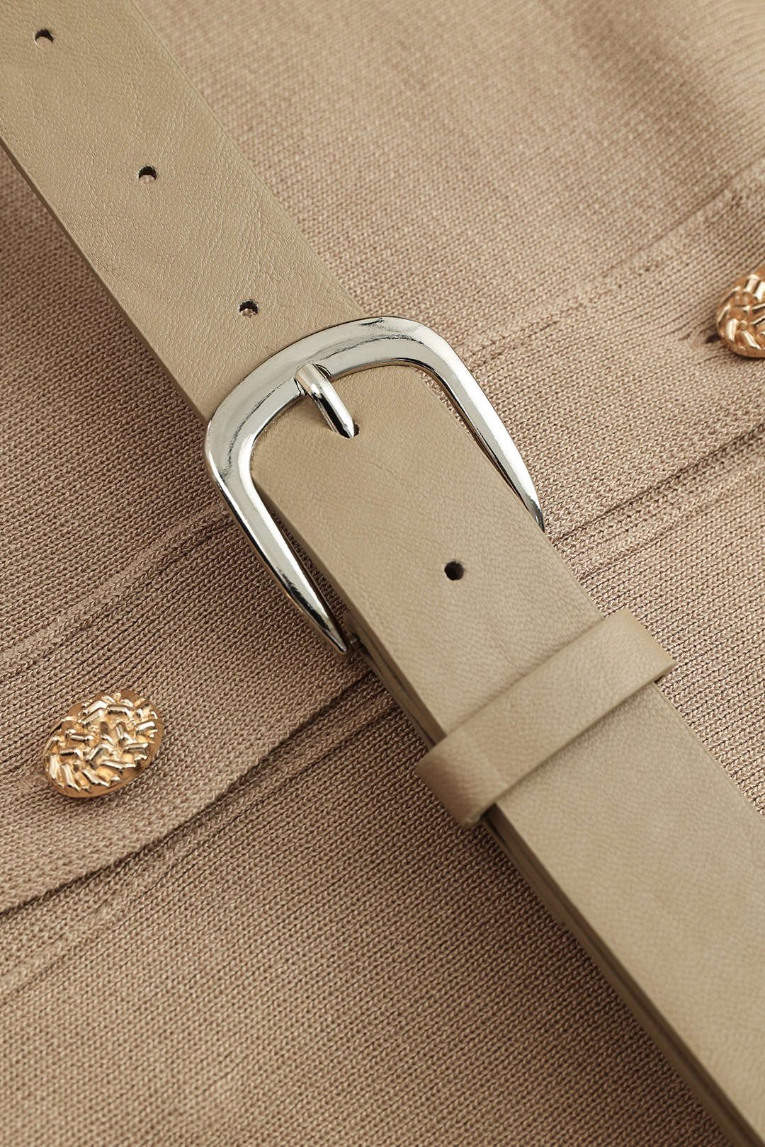 Le Charme™ | Ensemble Tricoté Ceinturé : Haut à Boutons et Pantalon Large