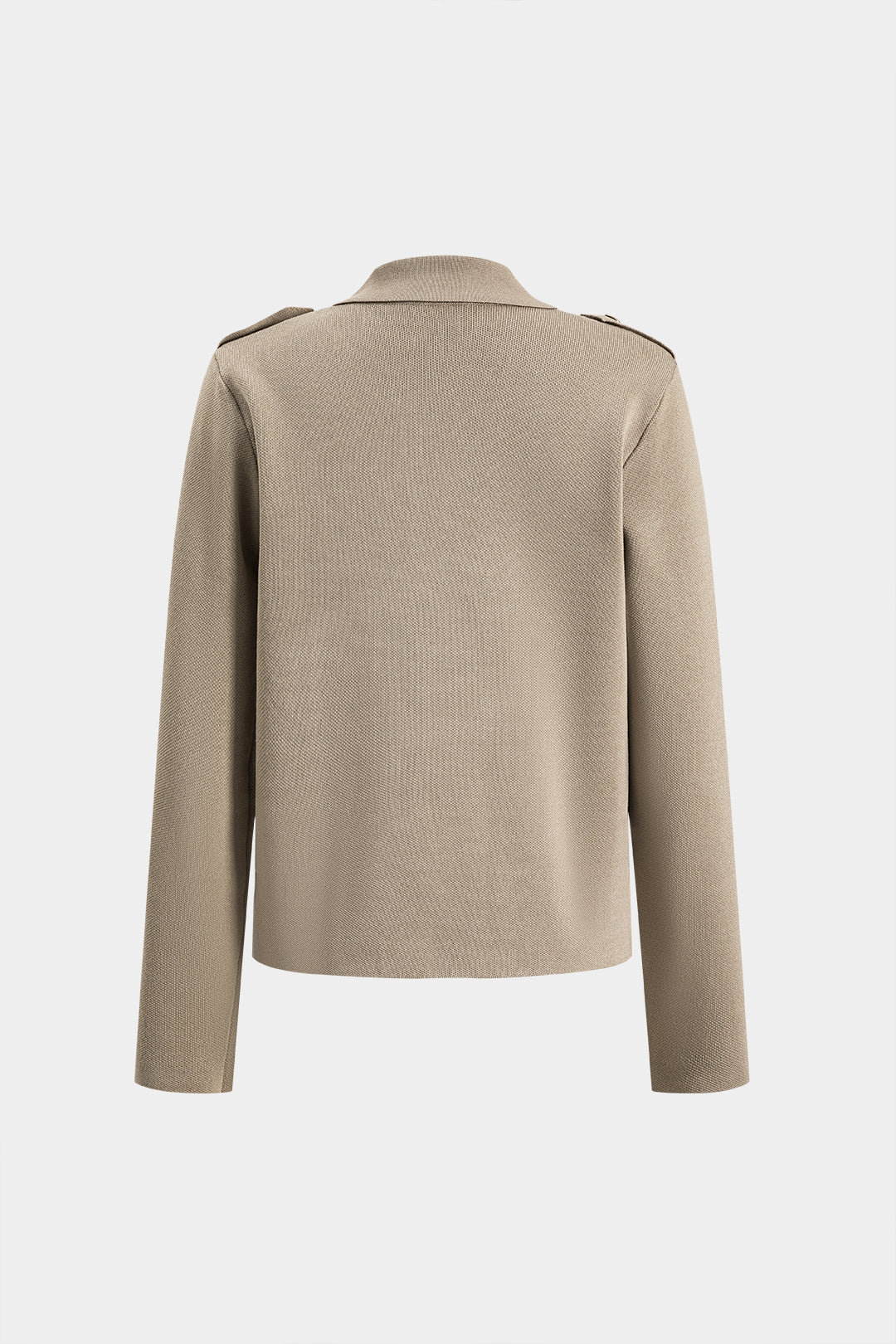 Le Charme™ Ensemble Tricoté : Haut Boutonné avec Poches et Pantalon Large Plissé