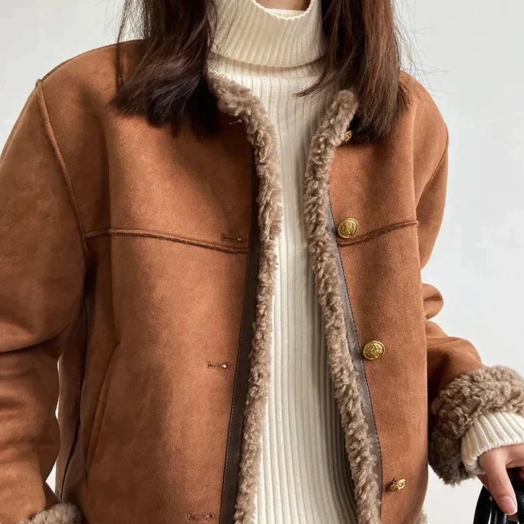 WERONIKA™ | MANTEAU CHAUD EN CUIR DE LANDE