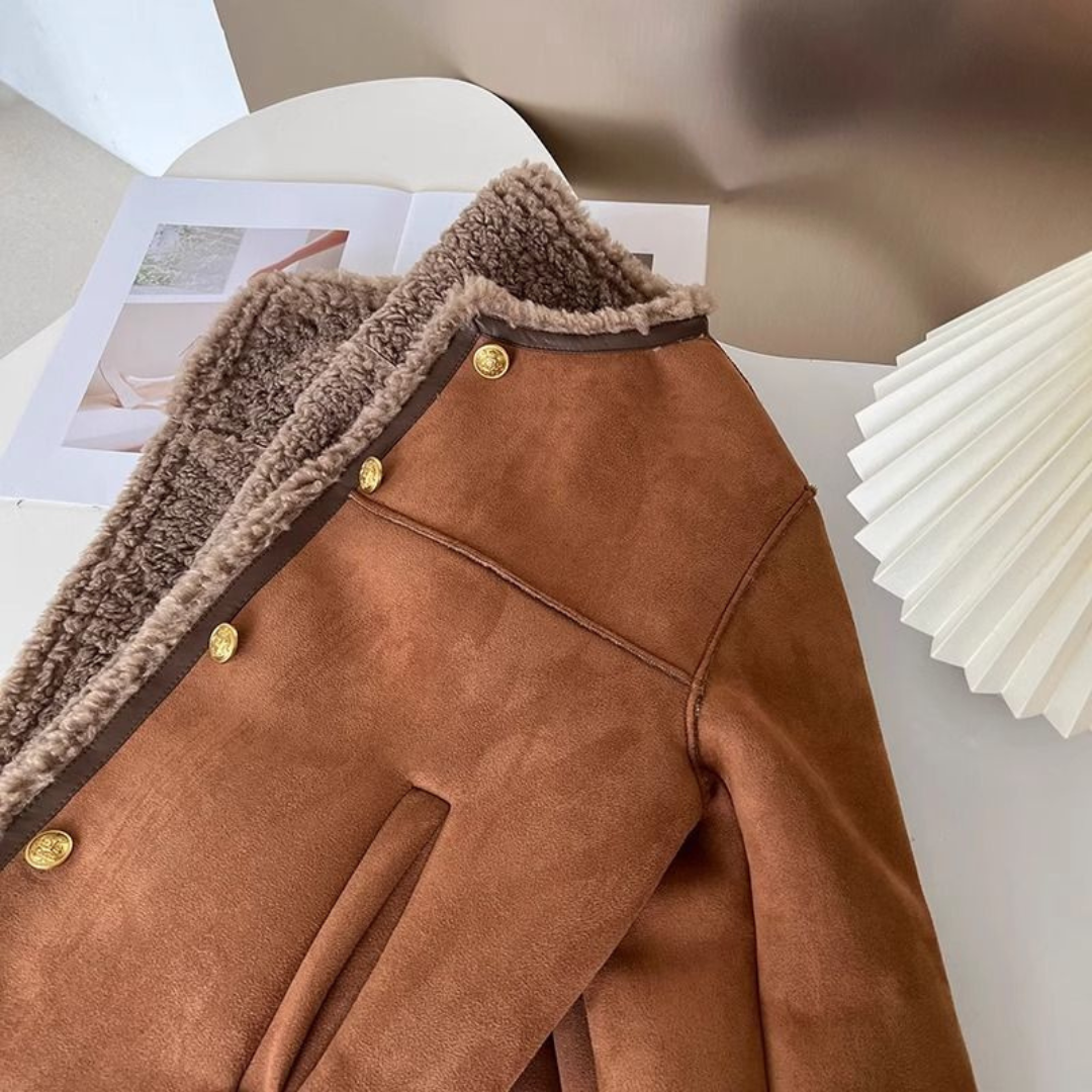 WERONIKA™ | MANTEAU CHAUD EN CUIR DE LANDE