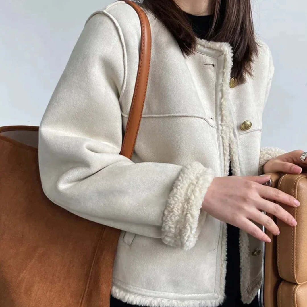 WERONIKA™ | MANTEAU CHAUD EN CUIR DE LANDE