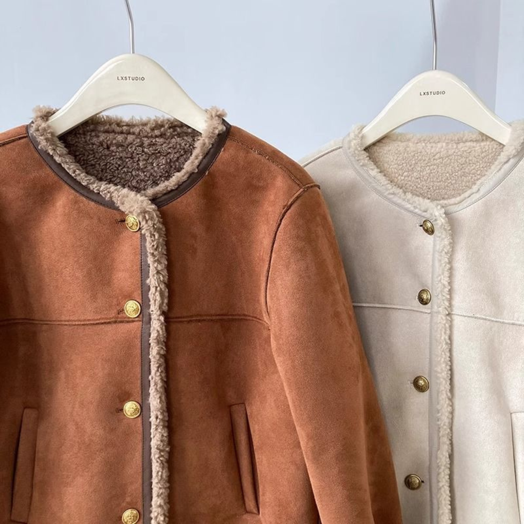 WERONIKA™ | MANTEAU CHAUD EN CUIR DE LANDE
