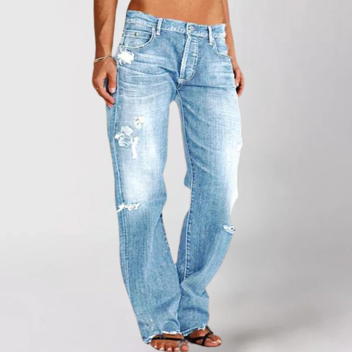 LISA™ | JEANS EN DENIM À JAMBES ÉVASÉES