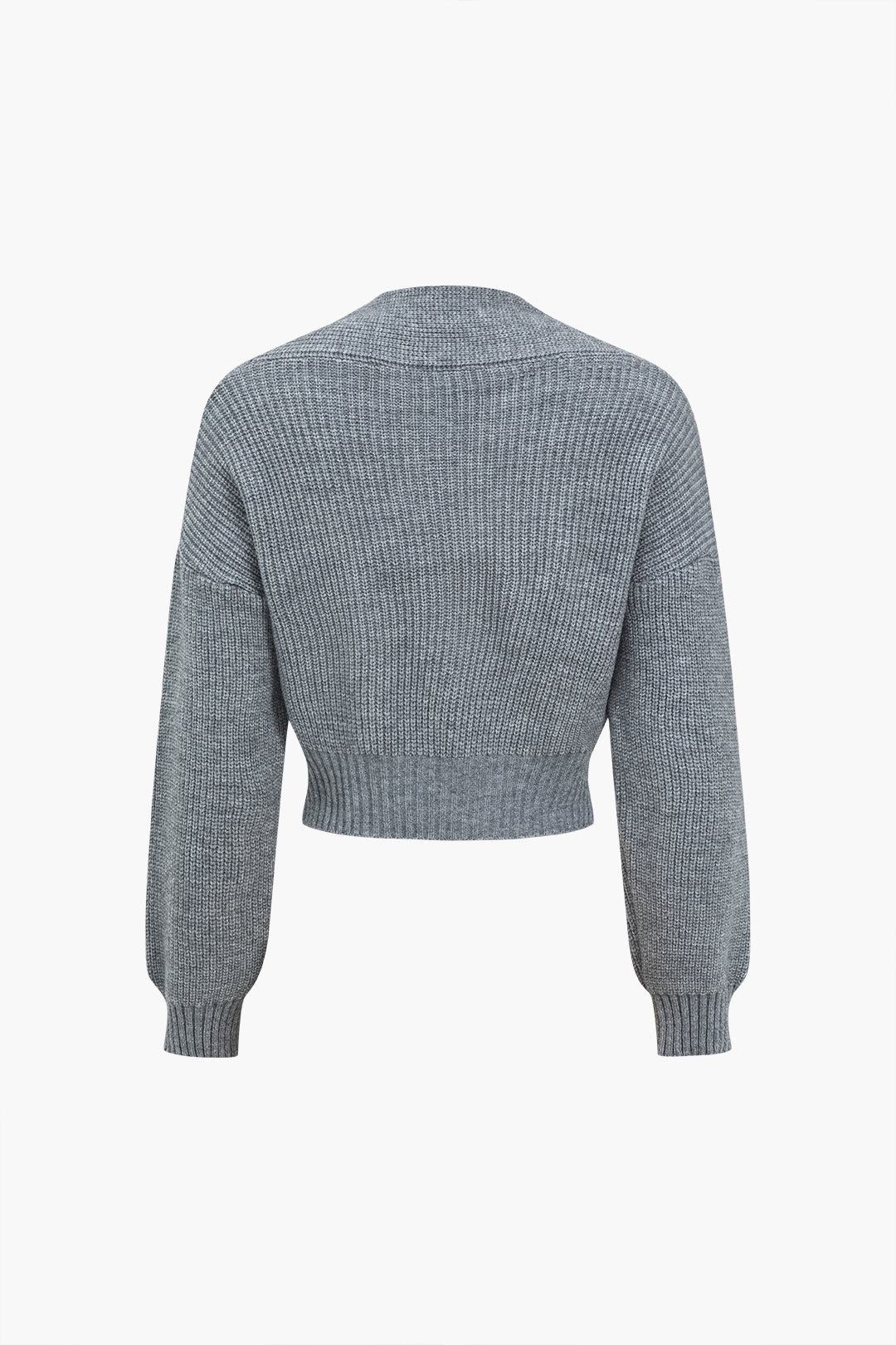 Le Charme™ Ensemble Tricot Uni : Haut Boutonné à Col V et Jupe Mini