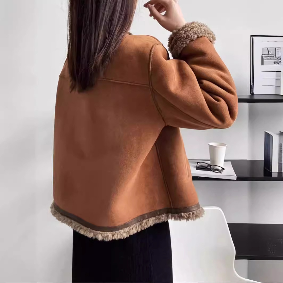 WERONIKA™ | MANTEAU CHAUD EN CUIR DE LANDE