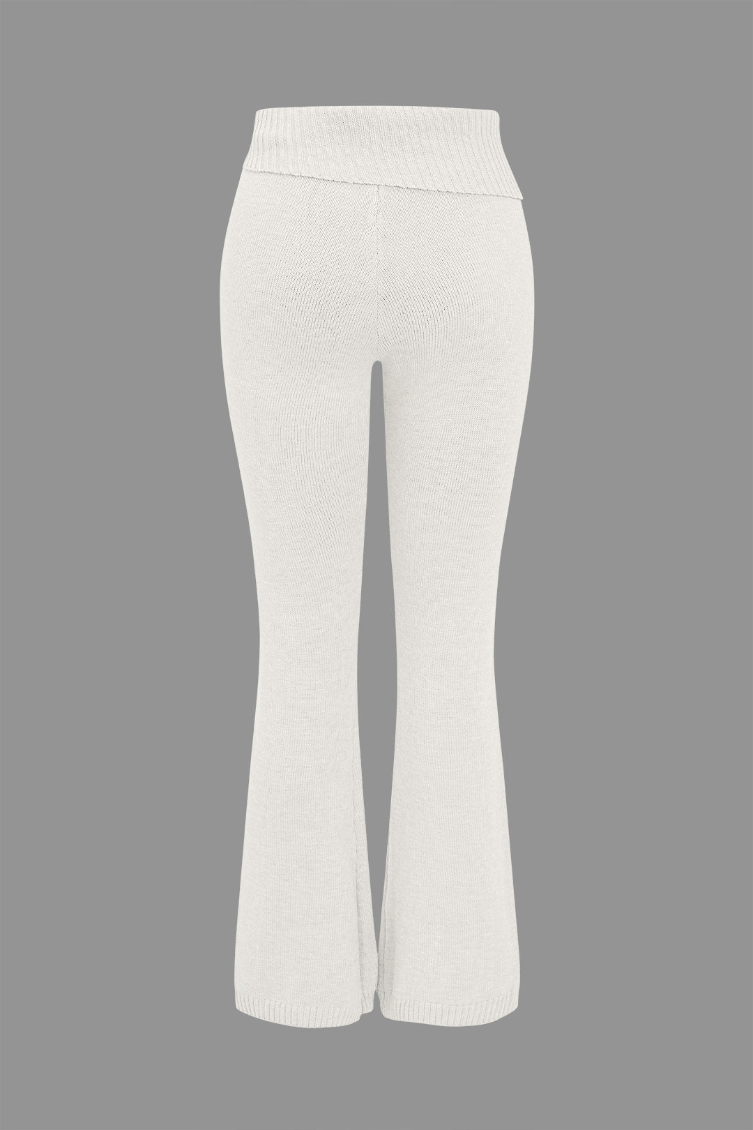 Le Charme™ Ensemble Tricot Uni : Haut à Capuche et Pantalon Asymétrique