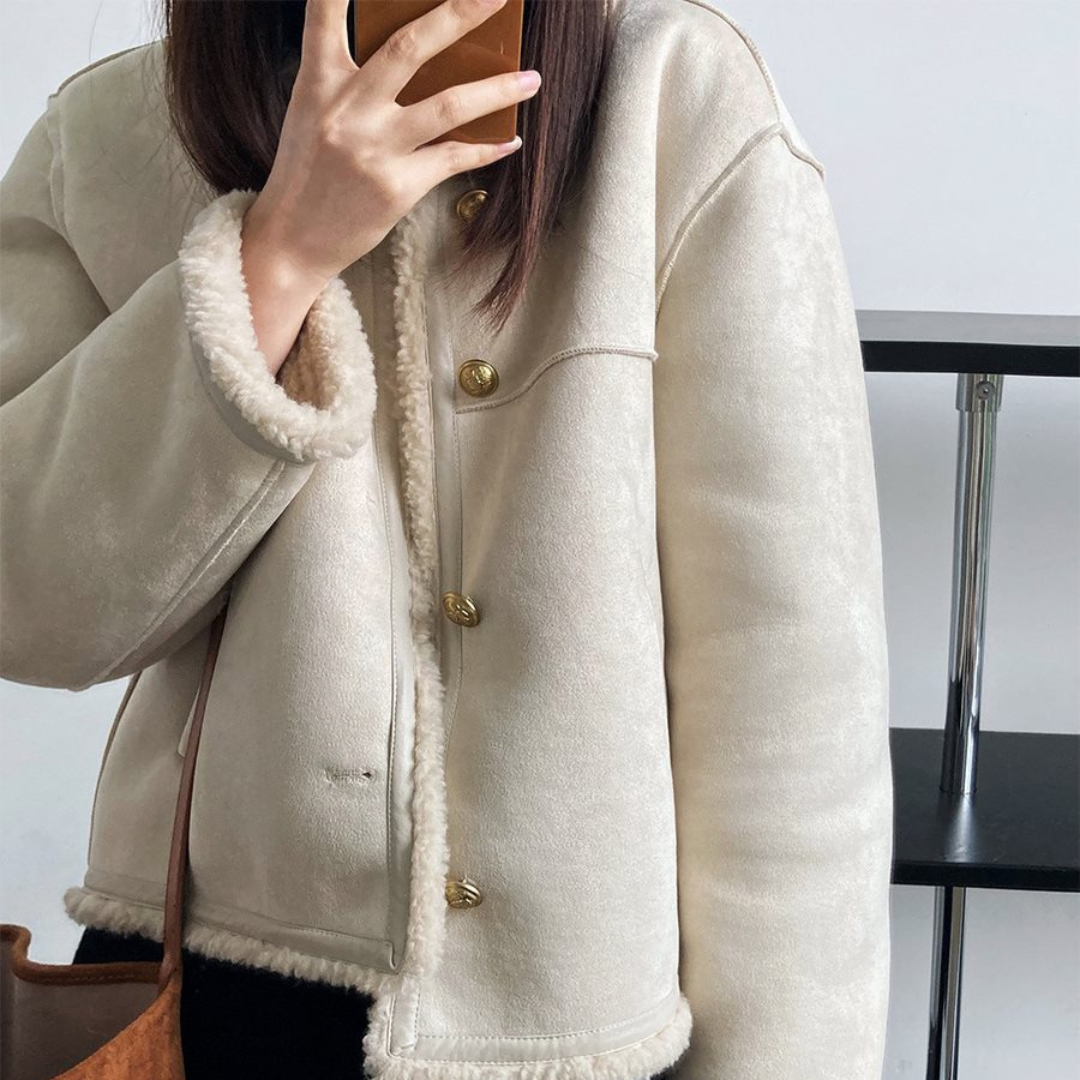 WERONIKA™ | MANTEAU CHAUD EN CUIR DE LANDE