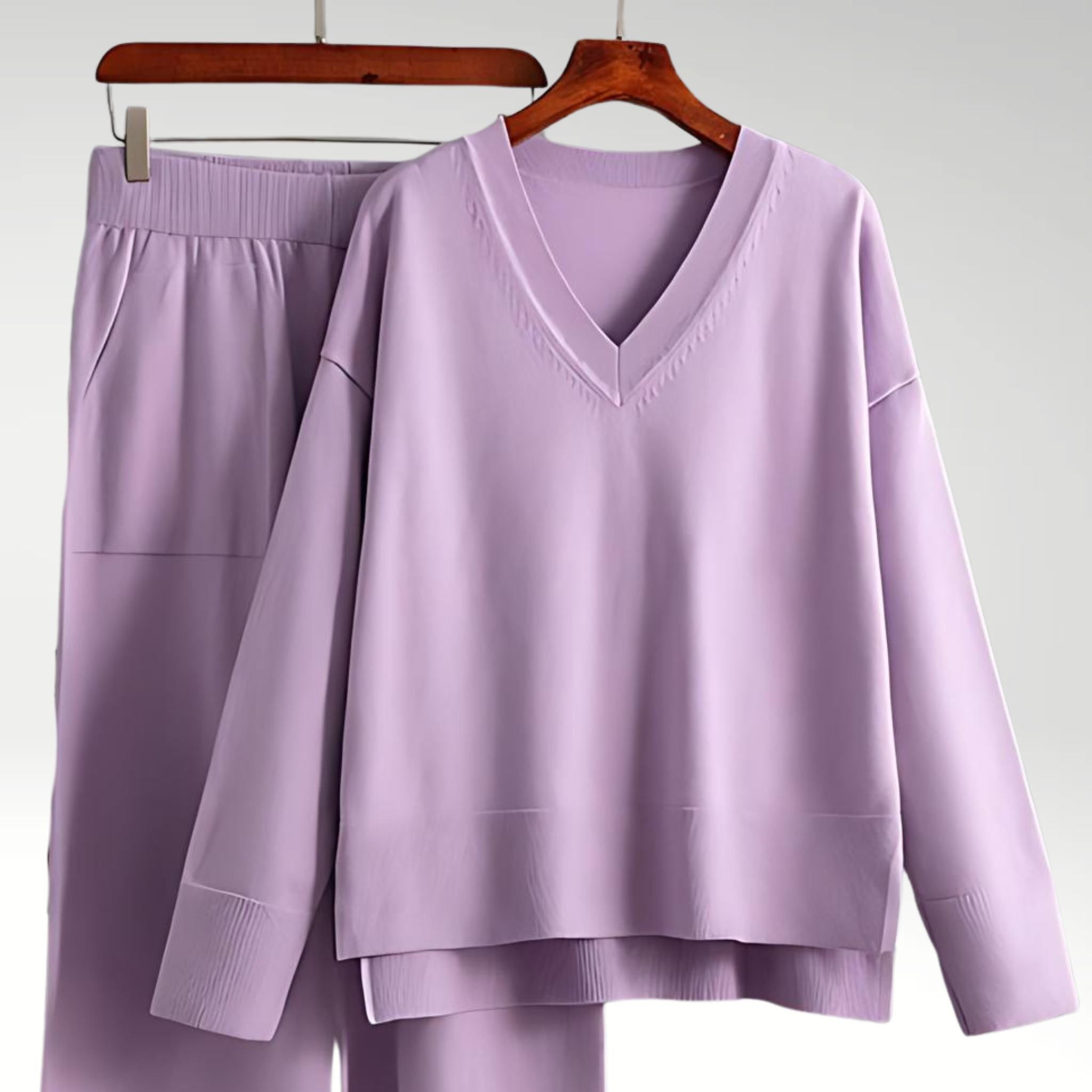Le Charme™ | Luxe V-Neck Two Piece Set