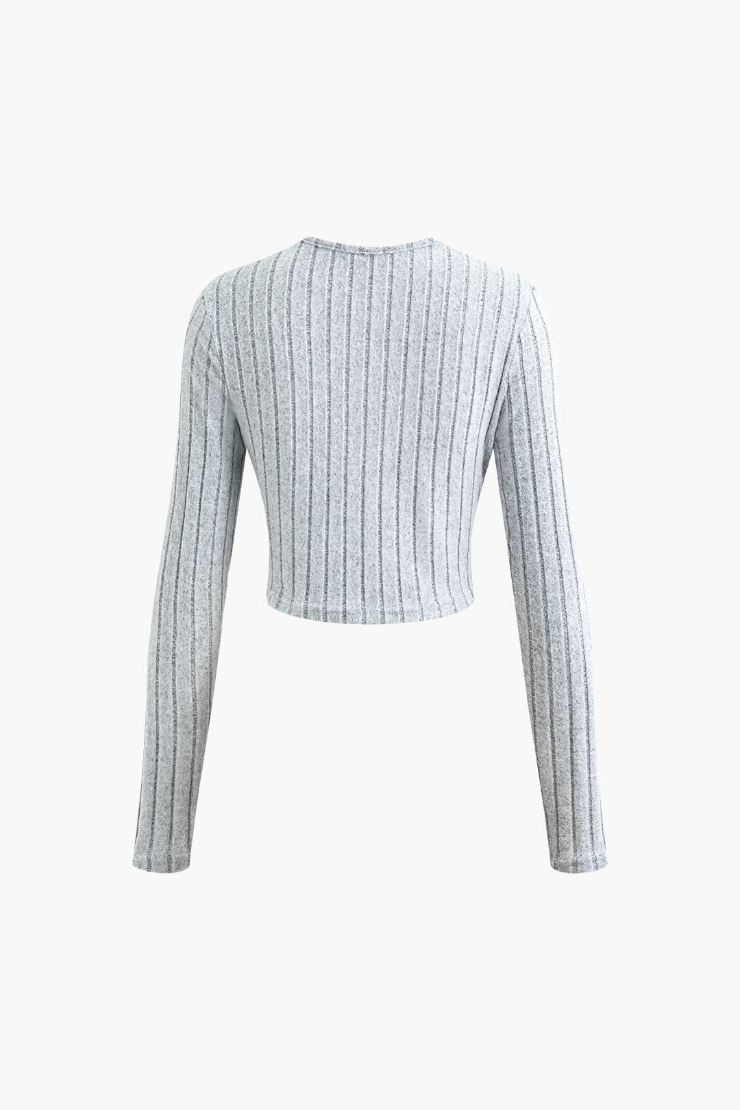Le Charme™ Ensemble Tricot Côtelé : Haut à Manches Longues et Jupe Fendue