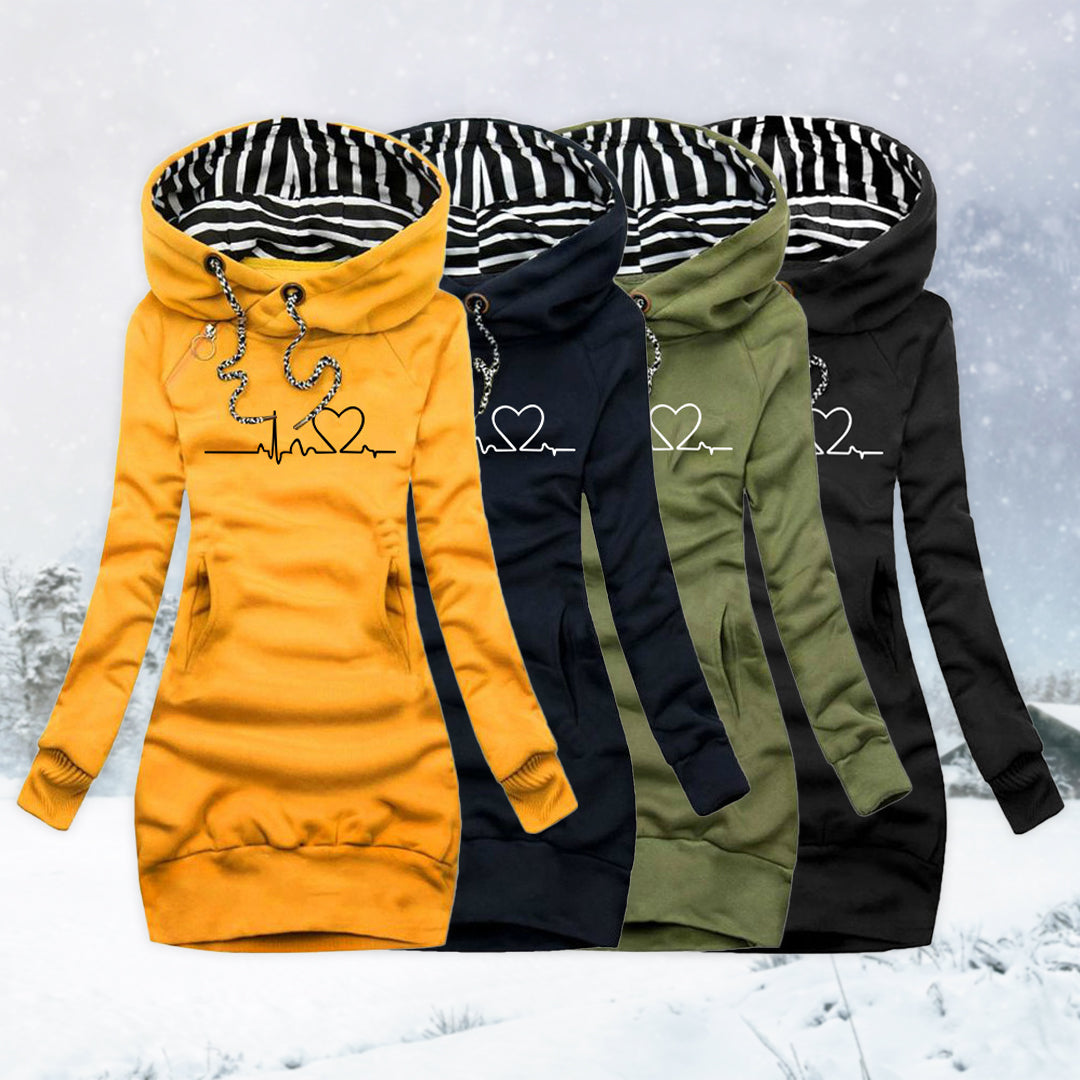 CÉCILE™ | ROBE TRUI AVEC IMPRIMÉ HEARTBEAT