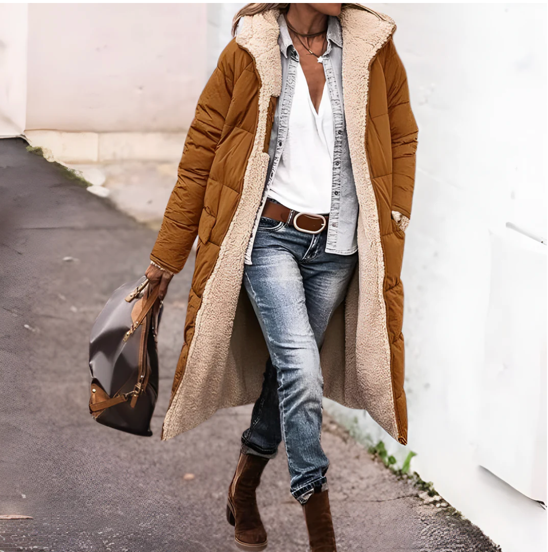 ARAVENA™ | PARKA-JACKET RÉVERSIBLE CHAUD AVEC VESTE EN SHERPA