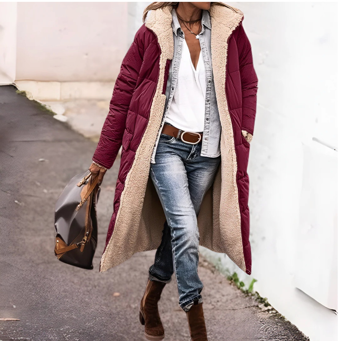 ARAVENA™ | PARKA-JACKET RÉVERSIBLE CHAUD AVEC VESTE EN SHERPA
