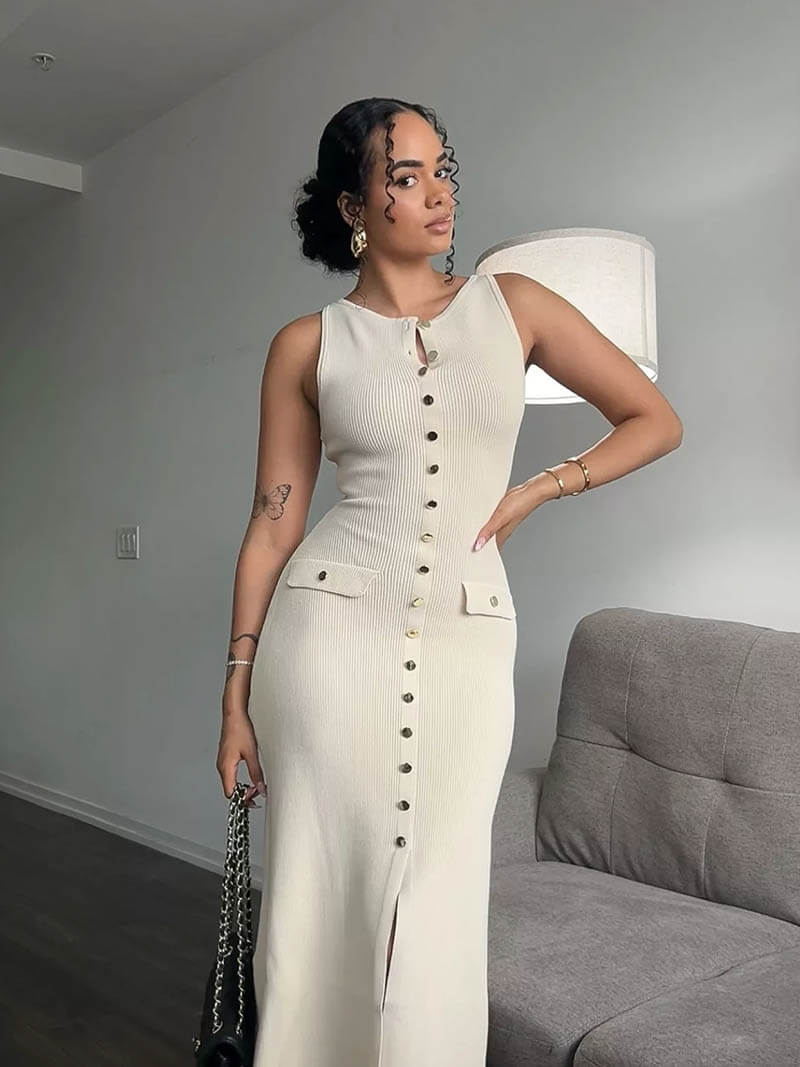 CHARLOTTE™ | ROBE MAXI EN GEORGIE