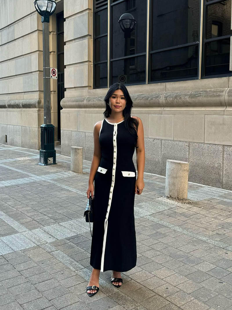 CHARLOTTE™ | ROBE MAXI EN GEORGIE