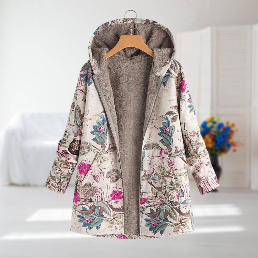 GABRIELLE™ | VESTE D'AUTOMNE/HIVER AVEC IMPRIMÉ FLEURI