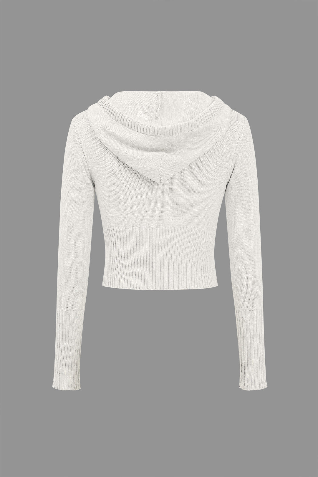 Le Charme™ Ensemble Tricot Uni : Haut à Capuche et Pantalon Asymétrique