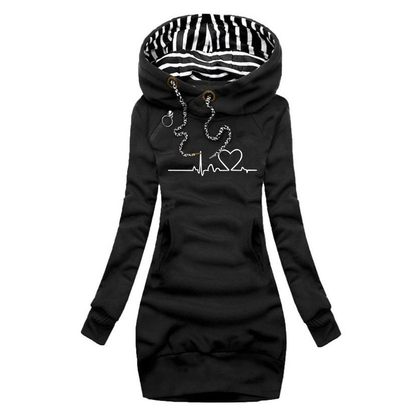 CÉCILE™ | ROBE TRUI AVEC IMPRIMÉ HEARTBEAT