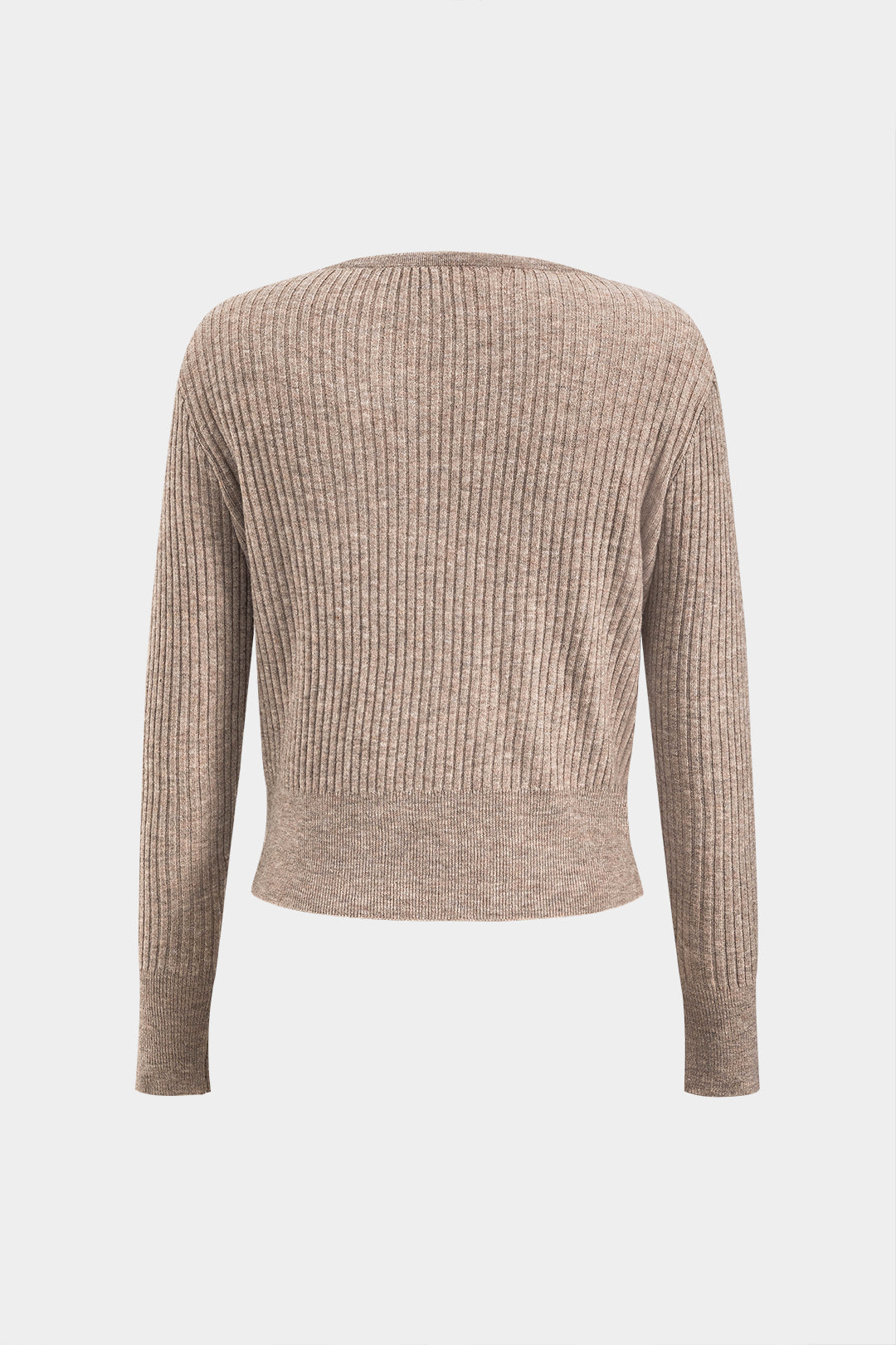Le Charme™ Ensemble Tricot : Haut Boutonné à Col V et Pantalon