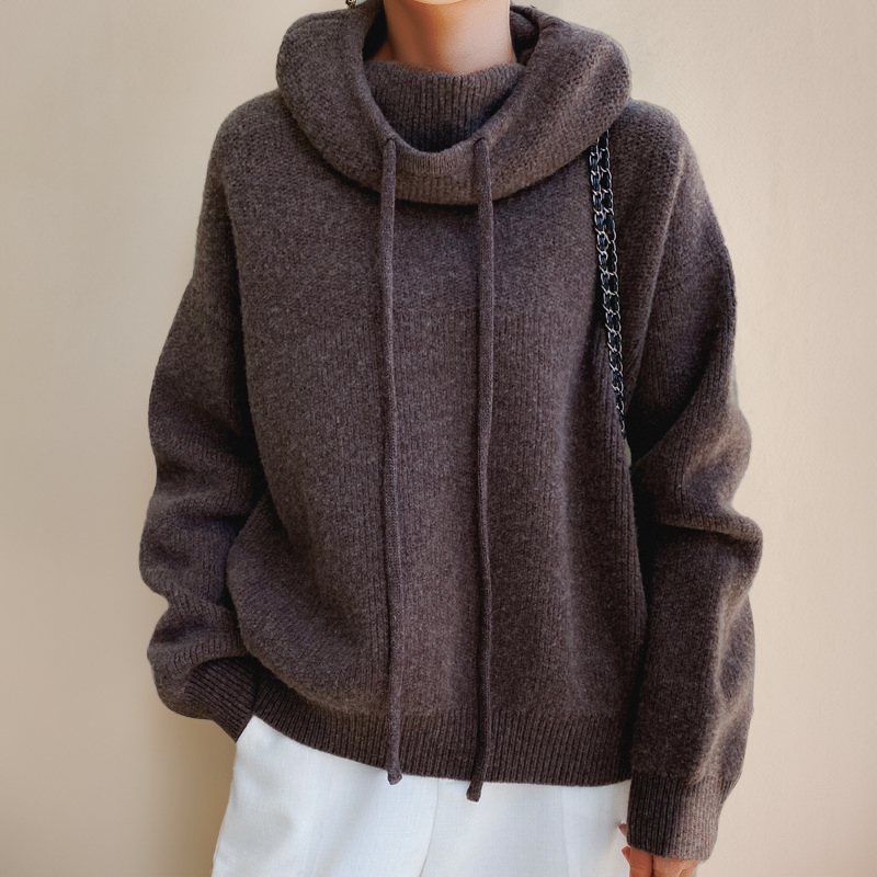 CHARLOTTE™ | TRICOT ÉLÉGANT AVEC COL EN LAINE MÉRINOS