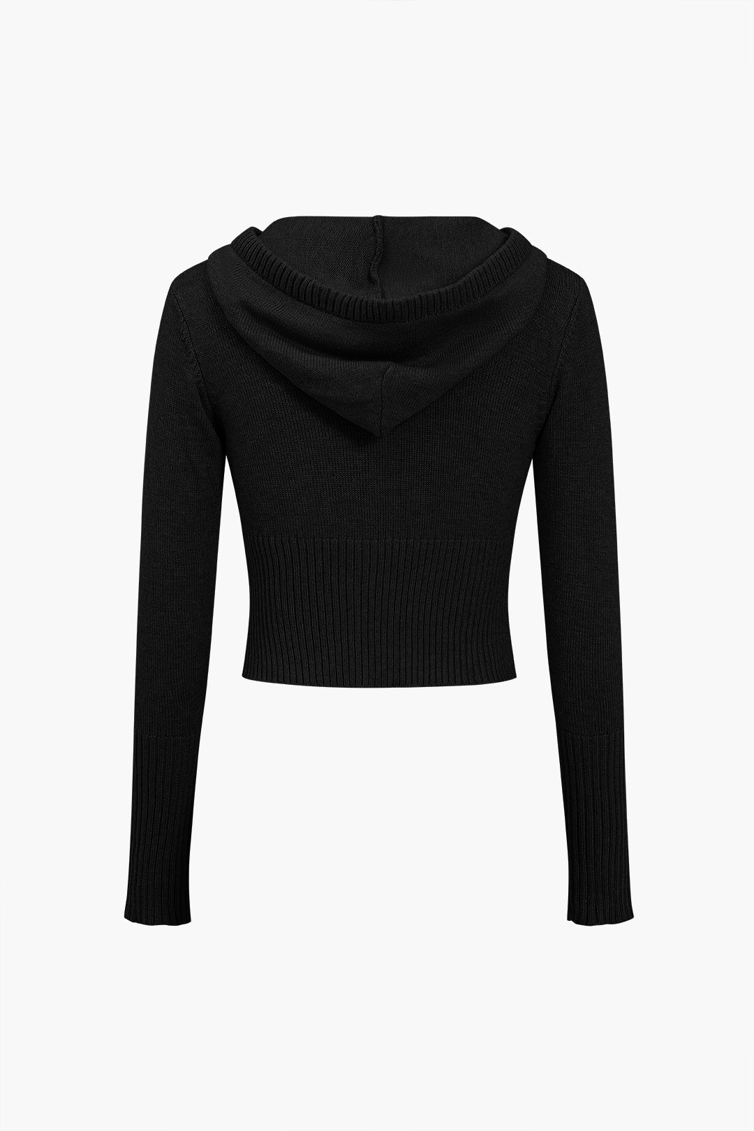 Le Charme™ Ensemble Tricot Uni : Haut à Capuche et Pantalon Asymétrique
