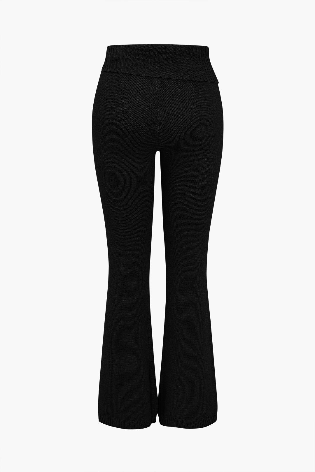 Le Charme™ Ensemble Tricot Uni : Haut à Capuche et Pantalon Asymétrique