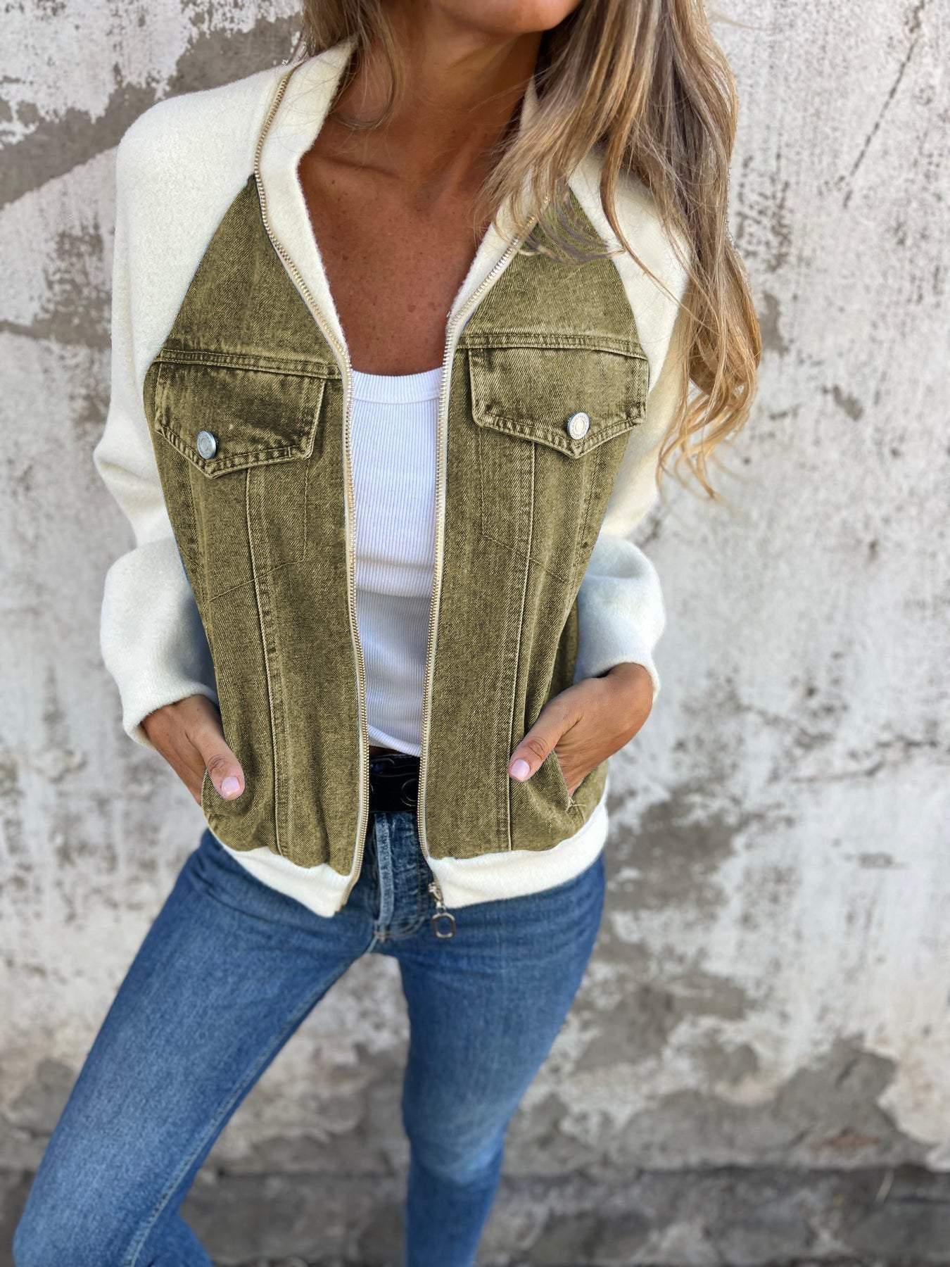 ISABELLA™ | VESTE ZIPPÉE CASUAL À COL EN V