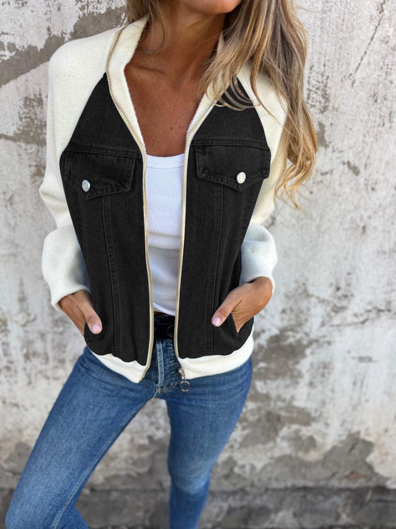 ISABELLA™ | VESTE ZIPPÉE CASUAL À COL EN V