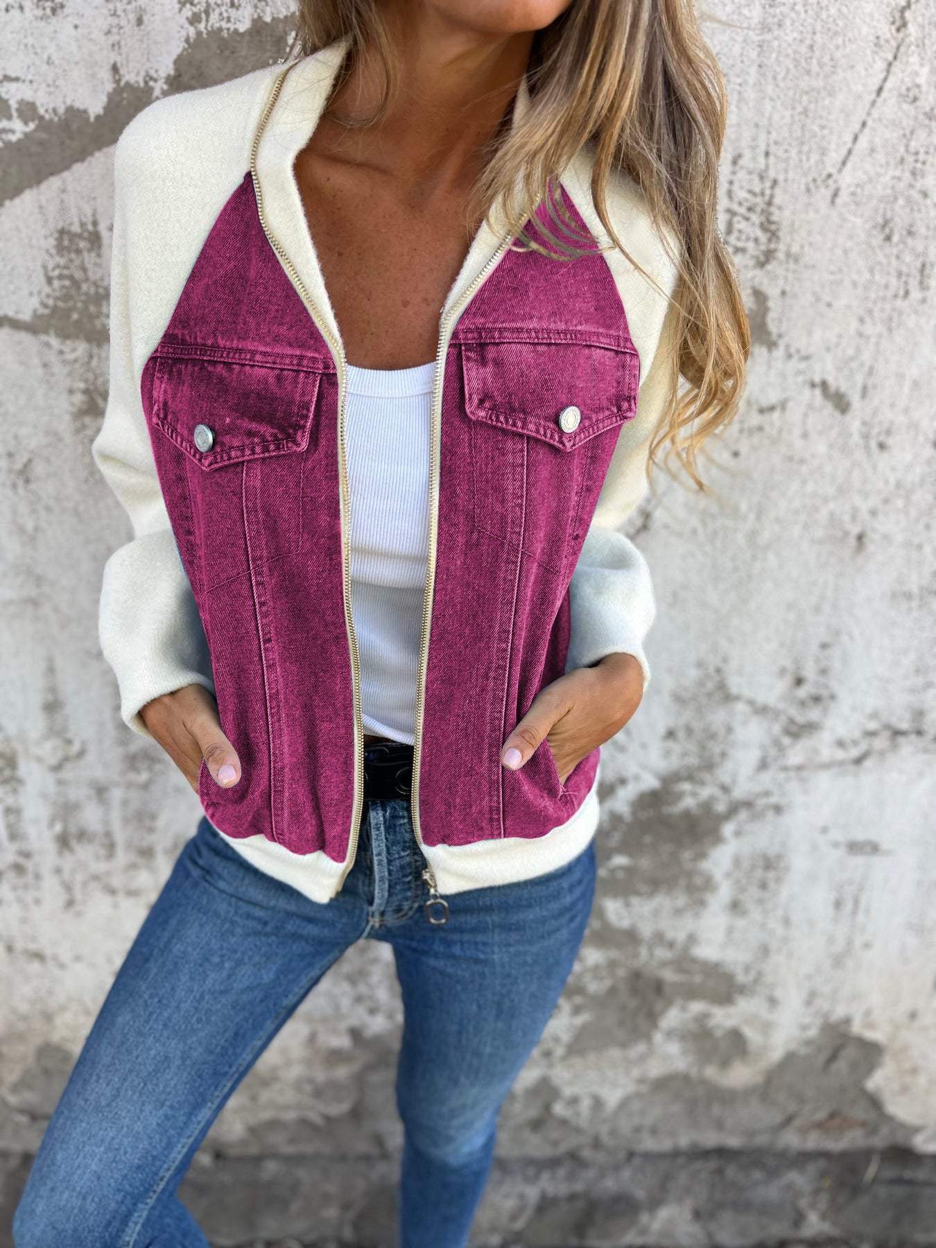 ISABELLA™ | VESTE ZIPPÉE CASUAL À COL EN V