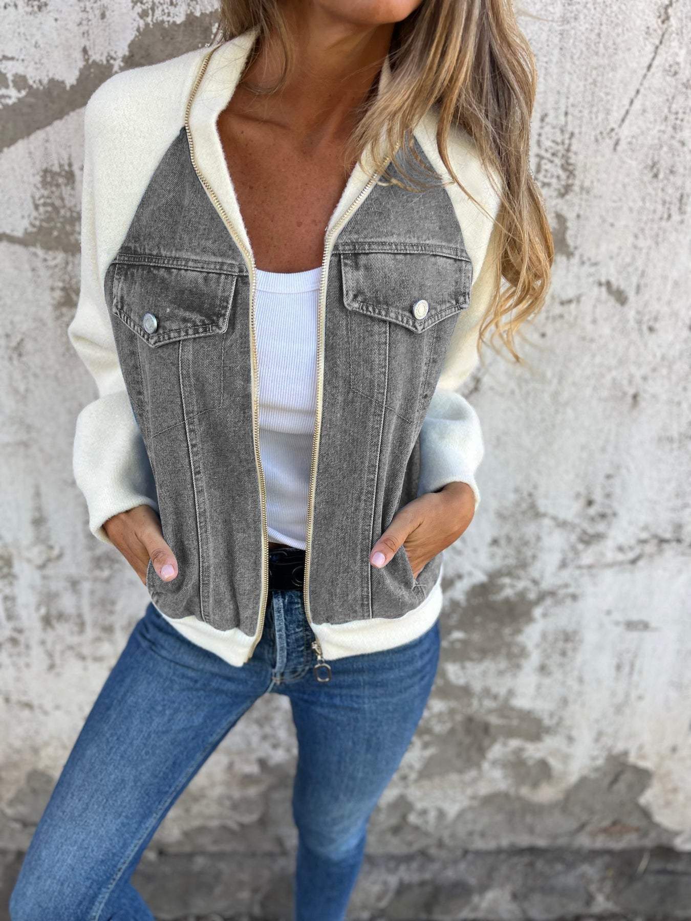 ISABELLA™ | VESTE ZIPPÉE CASUAL À COL EN V