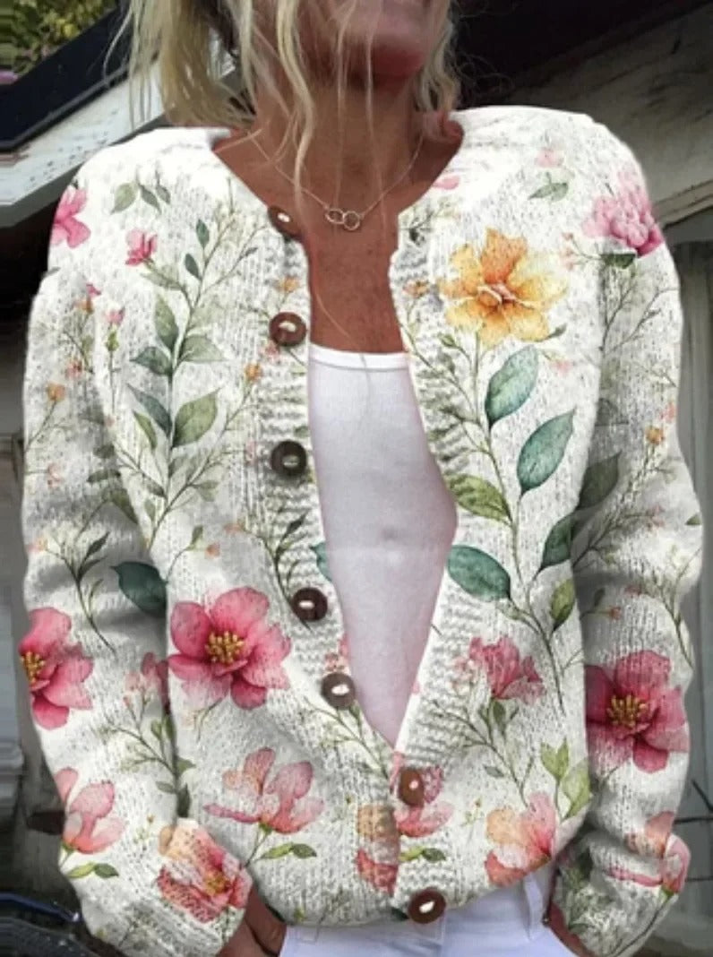 Kenza™ | Gilet à Imprimé Floral Élégant
