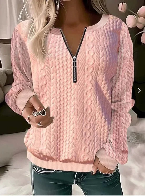 Lilly™ | Pull Confortable Avec Fermeture Éclair