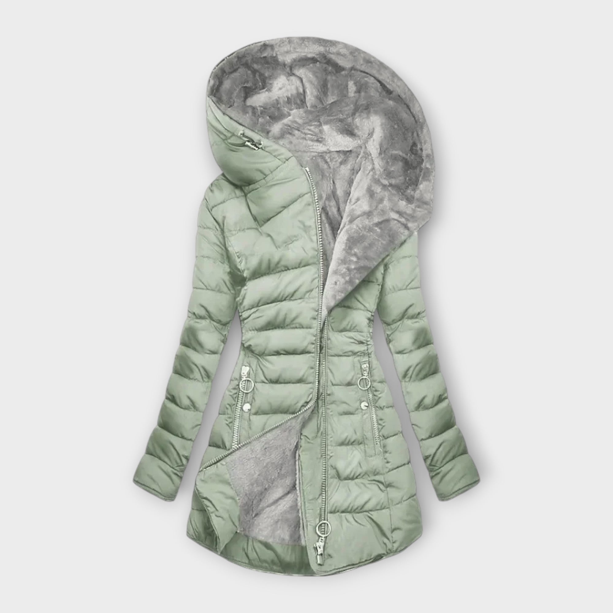 KORI™ | MANTEAU FEMME CHAUD AVEC DOUBLURE EN FOURRURE LUXE