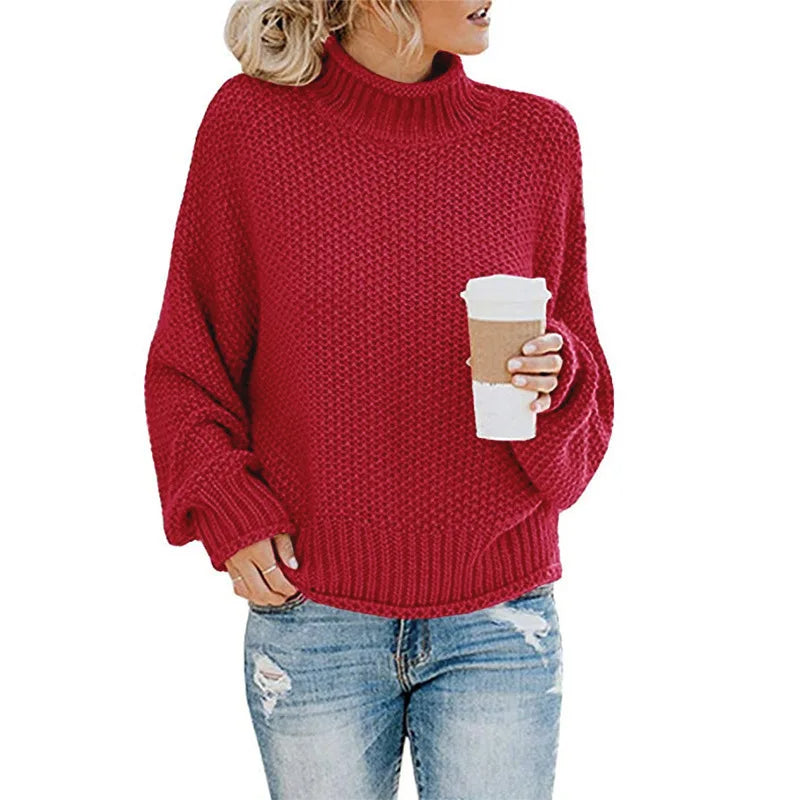Femke™ | Pull en Col Roulé Tricoté