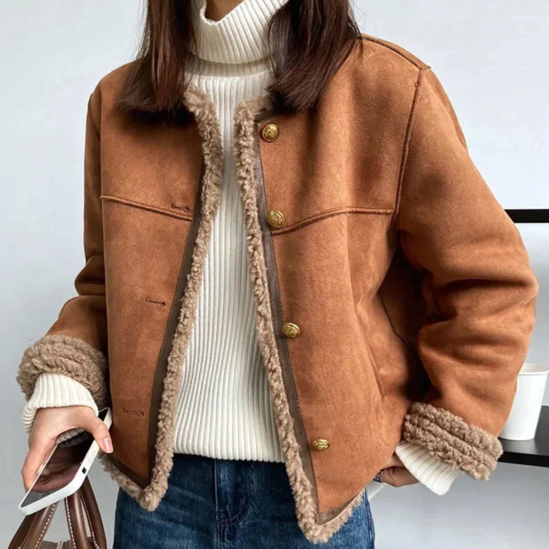WERONIKA™ | MANTEAU CHAUD EN CUIR DE LANDE