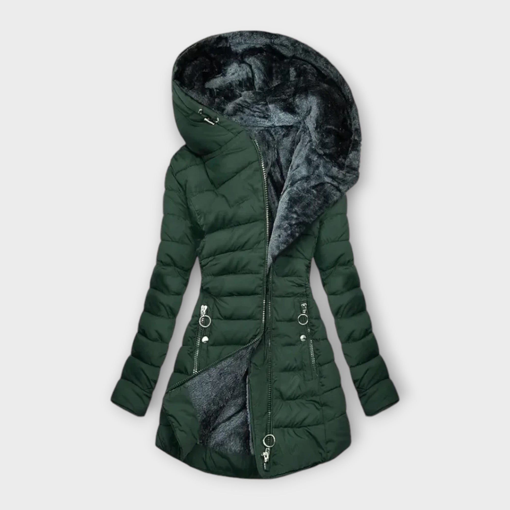 KORI™ | MANTEAU FEMME CHAUD AVEC DOUBLURE EN FOURRURE LUXE