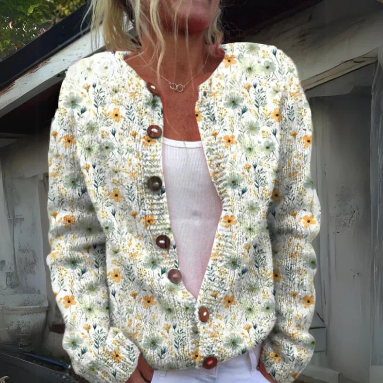 Kenza™ | Gilet à Imprimé Floral Élégant