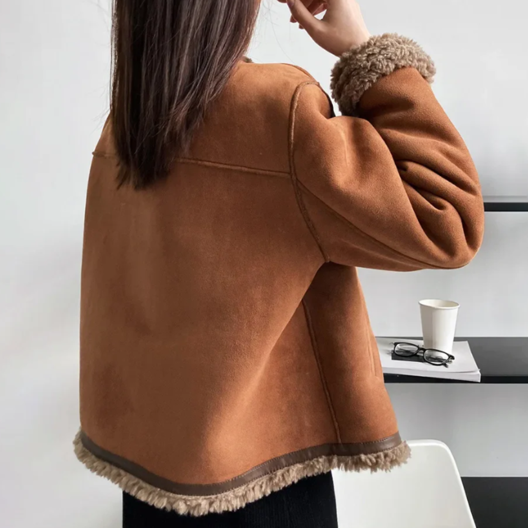 WERONIKA™ | MANTEAU CHAUD EN CUIR DE LANDE
