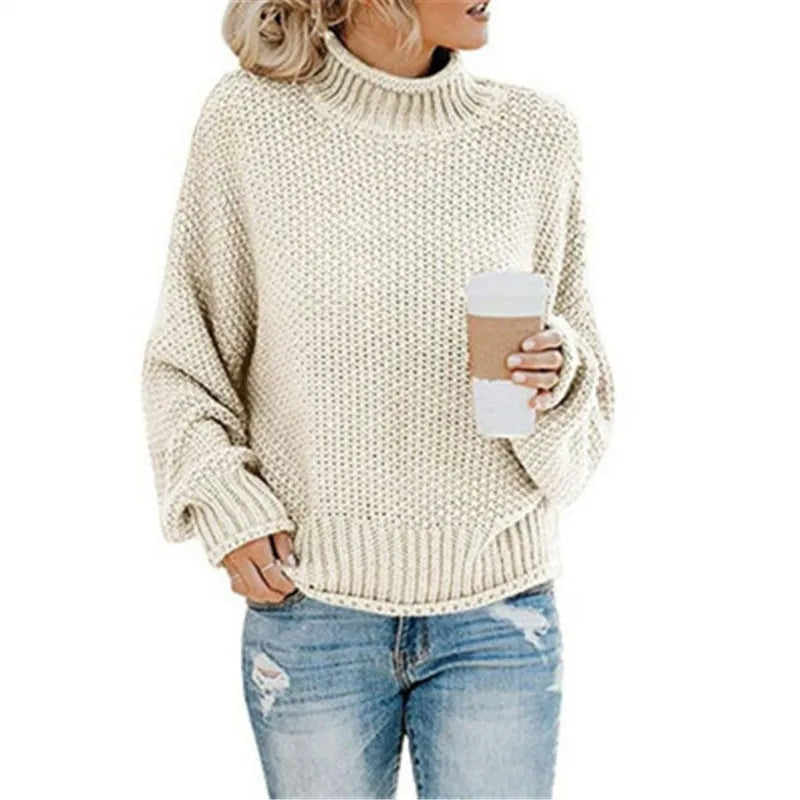 Femke™ | Pull en Col Roulé Tricoté