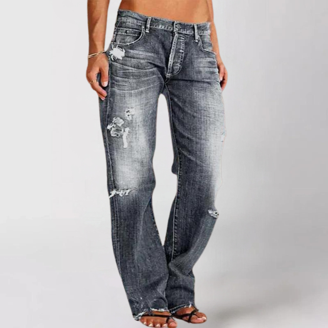 LISA™ | JEANS EN DENIM À JAMBES ÉVASÉES
