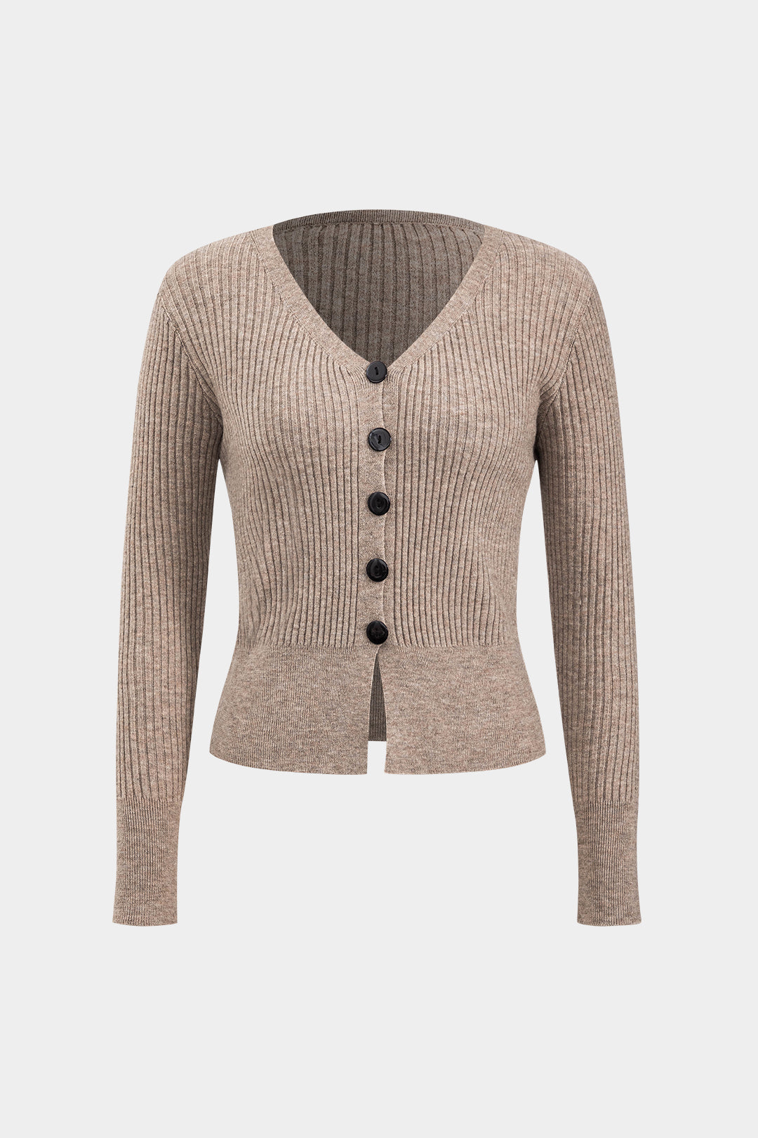 Le Charme™ Ensemble Tricot : Haut Boutonné à Col V et Pantalon