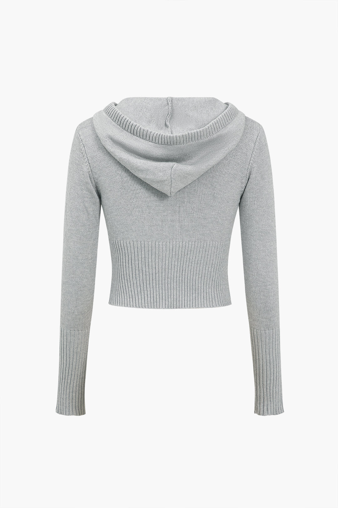 Le Charme™ Ensemble Tricot Uni : Haut à Capuche et Pantalon Asymétrique